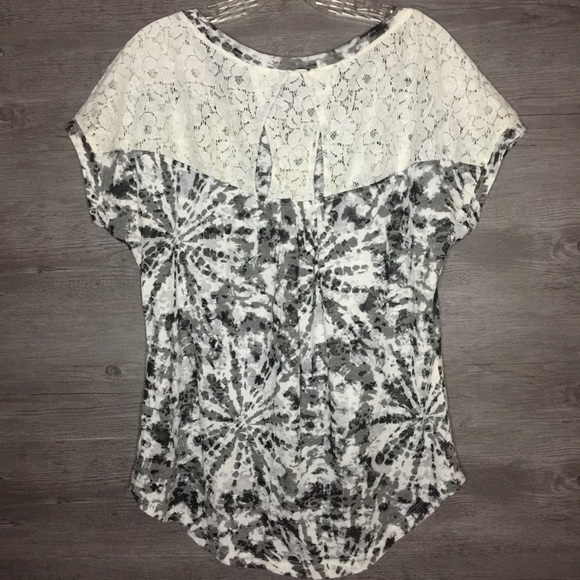DOTS Tie dye Hi Lo with lace Top, NWT - Picture 6 of 6